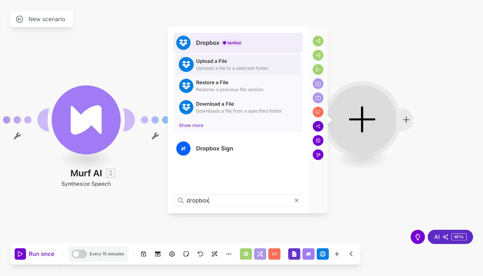 Upload the Audio File to Dropbox 1