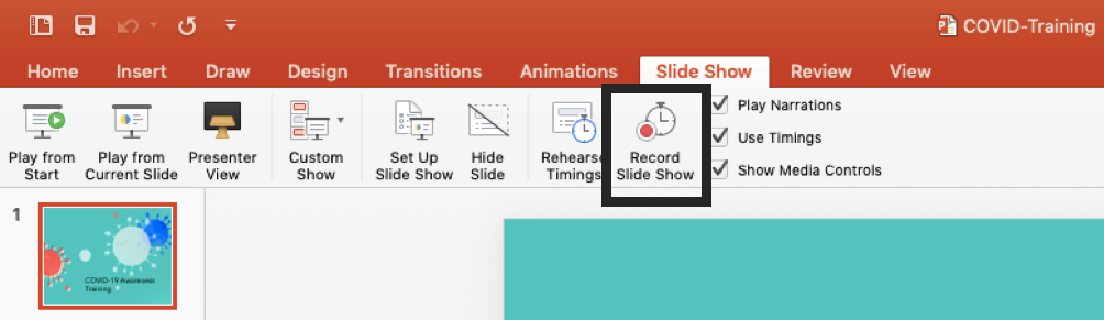 can you record slides individually on powerpoint for mac