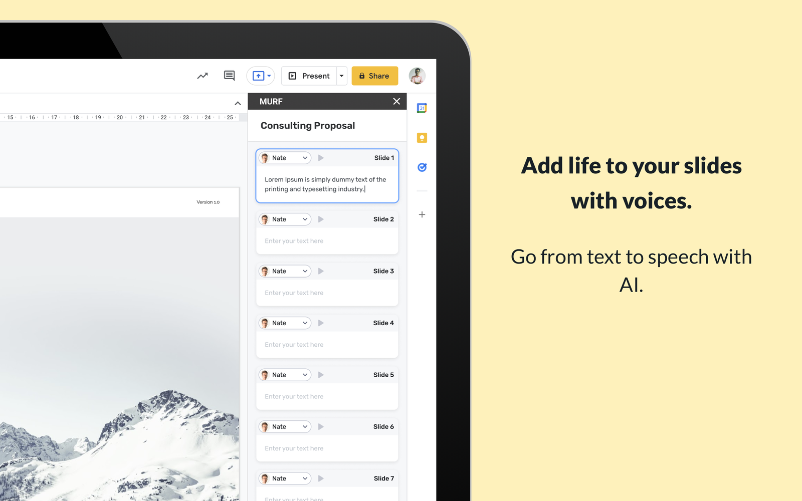 Launching Murf Voice Over Google Slides Murf Blog